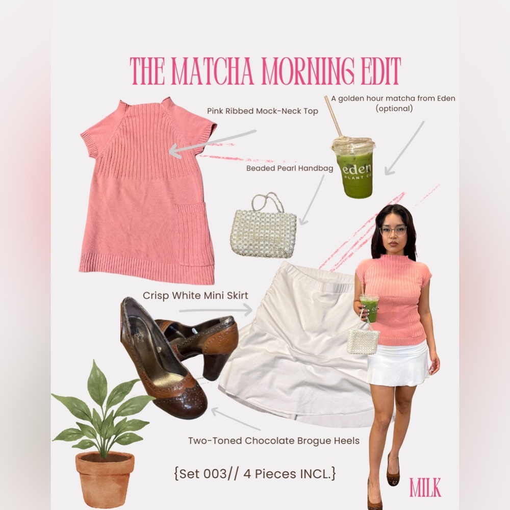 [FULL 4 PIECE SET] The Matcha Morning Edit // Milk n Metal Curation